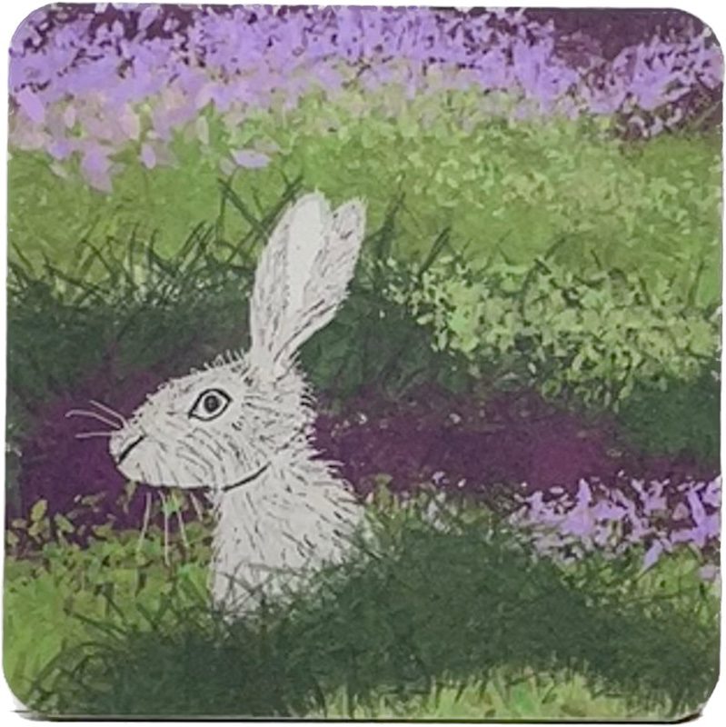 Hares in the Hedgerow Coaster